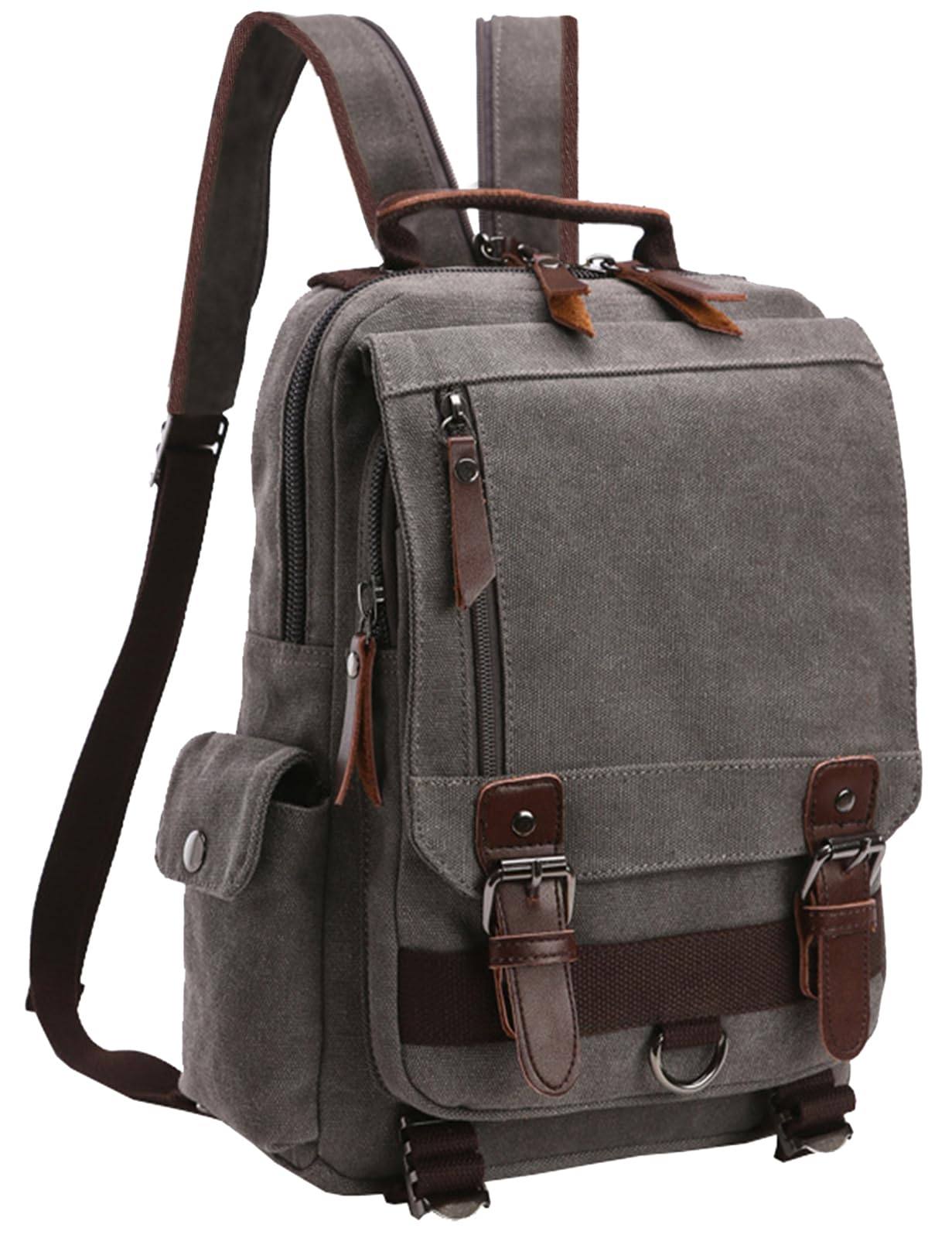 mygreen Canvas Cross Body Messenger Bag Shoulder Sling Backpack Travel Rucksack